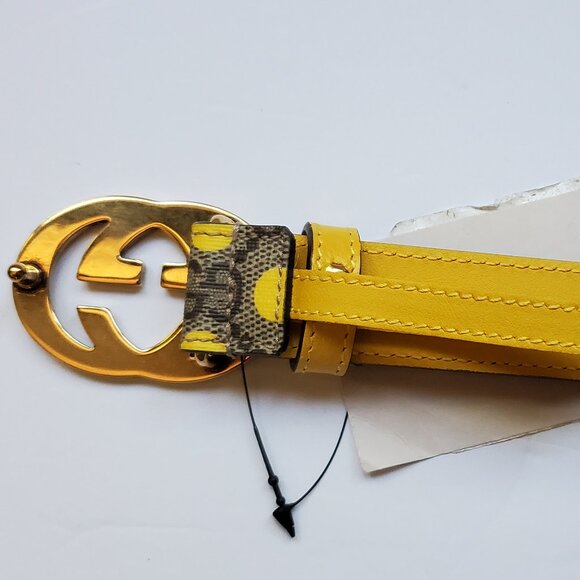 NWT Gucci interlocking GG polka-dots GG print belt - size 80-32 - Picture 9 of 10